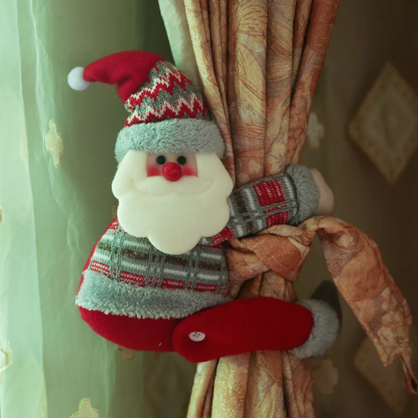 2018 New Style Christmas Decoration Household Curtain Decoration Cartoon DollThe curtain buckle