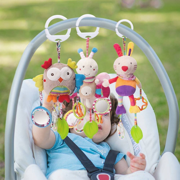 Plush Baby Rattles Stuffed Animals Newborns Mobile Handbells Kids Infant Toy Teething toys
