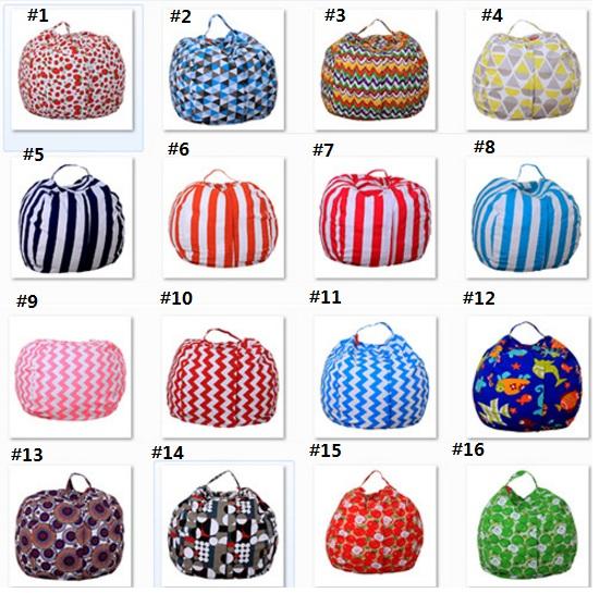 47 Styles 24inch 60cm Baby Kids Storage Bean Bags Plush Toys Beanbag Chair Bedroom Stuffed Animal Room Mats Portable Clothes Storage Bag