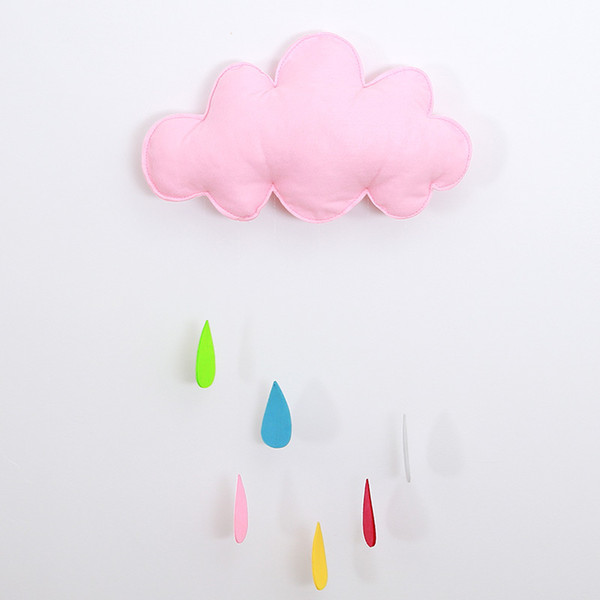 Baby Kids Tent Bedroom Ornaments Girls Boys Kindergarten Nap Room Cloud Sun Moon Rainbow Wall Bed Decor Children Theme Display Decorations