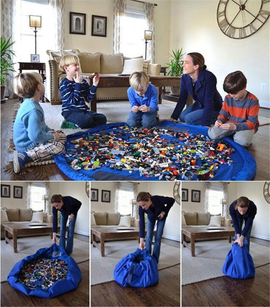 Kids Storage Toy Bags Dolls Organizer Diameter 0.5m Baby Portable Play Mat Toys Storage Waterproof Bags B11