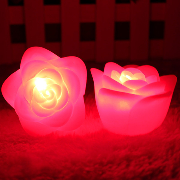 7 color changing led light Romantic rose led light rose led lamp Flashing light for Valentines day gift wedding gift free shipping in stock