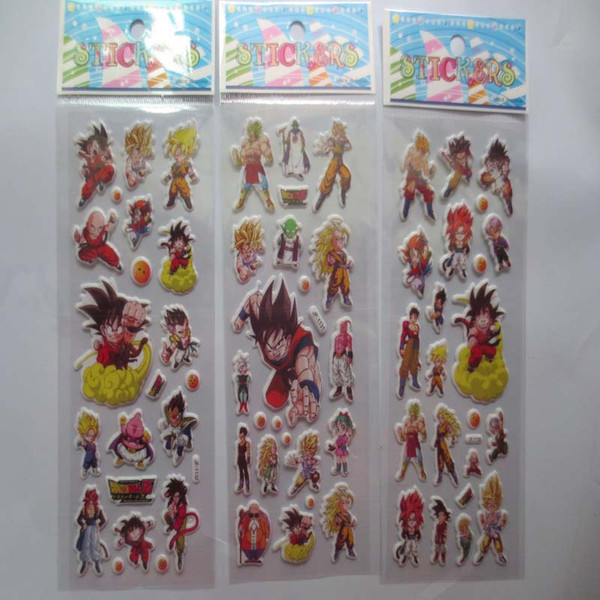 Classic selling Children's cartoon seven dragon ball Bubble sticker 21x7.5cm