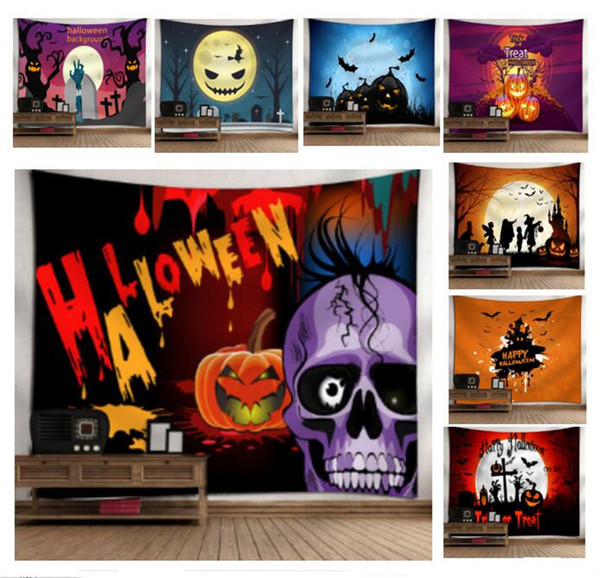 150*130cm Halloween Tapestry Bohemian style Throw Tapestries Outdoor Picnic Blanket Festival Home Decoration Bohemian Printing