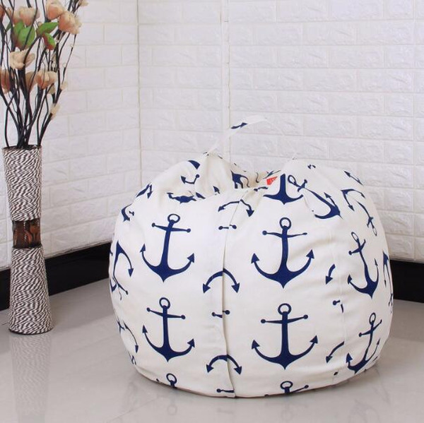 DHL 45cm Large Stuffed Animal Storage Toy Bean Bag Cover by Creative Canvas Organizer Box for Kids Toys Household Supplies