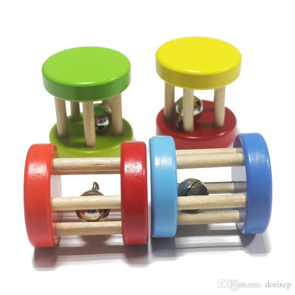 Funny Wooden baby rattles toys for Kid Children Intellectual Developmental Educational Wooden Toys Spiral Rattles for Babies Brinquedos