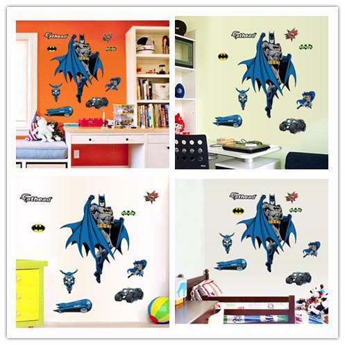 Carton Stickers Batman Colored Logo Character Vehicle Truck Wall Stickers Superhero Printing Decoration Cool Home Office Wall Decal Sticker