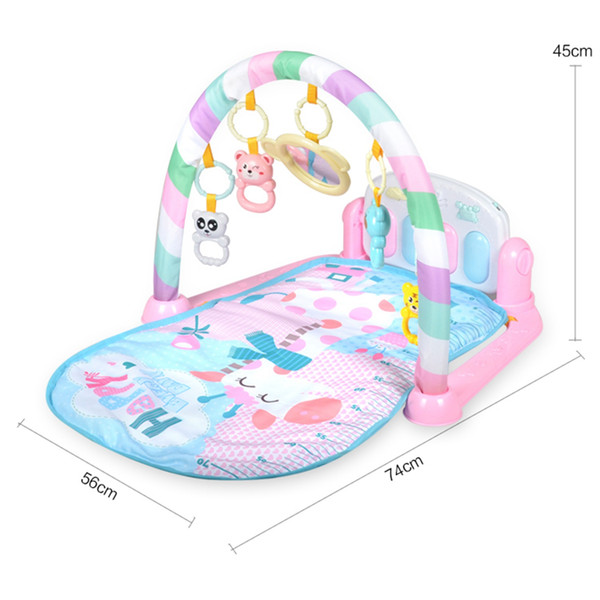 Baby Play Mat Fitness Bodybuilding Frame Pedal Piano Music Carpet Blanket Kick Play Lay Sit Toy