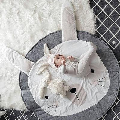Clouds Cartoon Rabbit Newborn Kids Floor Mats Baby Crawling Blanket Chilren Game Padded Mat Round Carpet Play Rug Kids Room Decoration