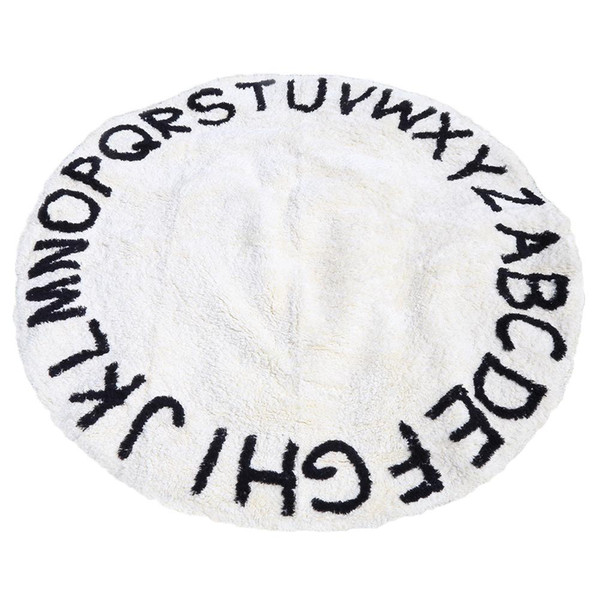 26-letter Crochet PlayMat Baby Play Mats Pad Toddler Kids Crawling Blanket Round Carpet Rug Toys Mat For Children Room Decor