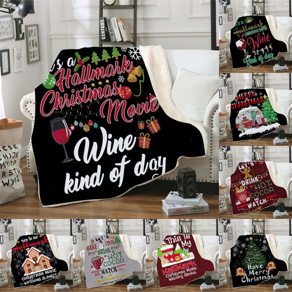 Christmas Blanket 150*200cm 3D Print Fleece Adults Throw Blanket Sofa Bedding Blankets Merry Christmas Soft Blanket Playmats 3pc OOA7155