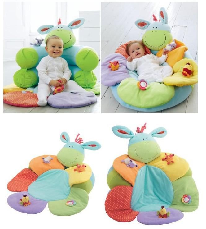 1pcs- Blue Color ELC Blossom Farm Sit Me Up Cosy- Baby Play Mat Nest Infant Seat Inflatable Sofa Kid's Toy,2 colors for options
