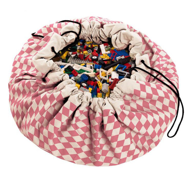 INS hot selling 140cm baby crawl pad cotton child play game mat baby playmats toy bag