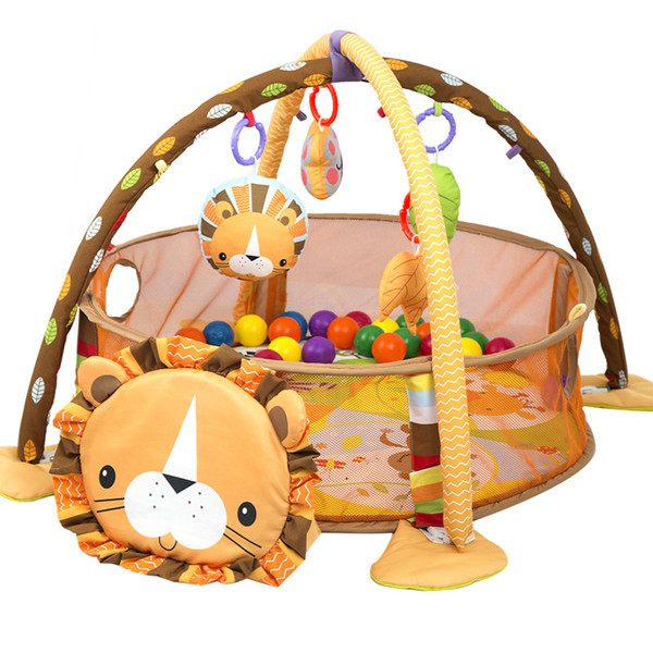 3 IN 1 Lion/Tortoise Cartoon Baby Activity Gym & Ball Pit Pool Indoor Safe Play Mats