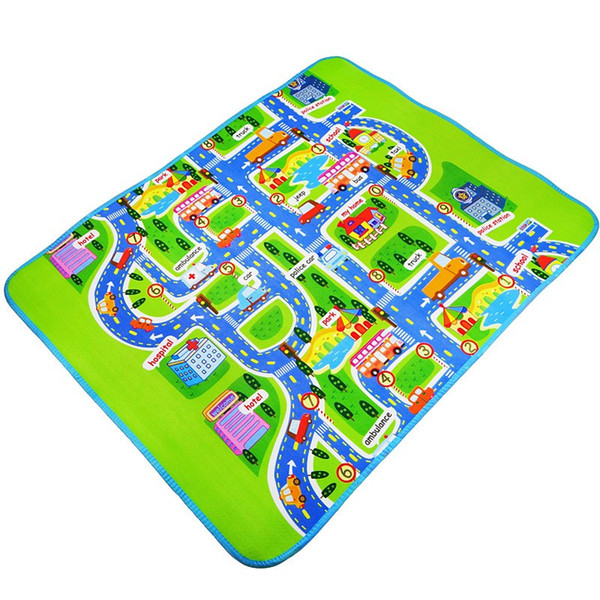 0.5 cm Thick Town City Traffic Baby Crawling mat EVA Foam Climbing Pad Green Road Children's Play Mat Carpet for Baby