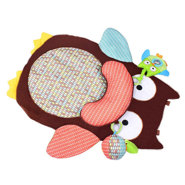Plush Baby Activity Play Mat Cute Owl Kid Crawling Mat Room Game Safety Rugs Carpet Early Education Toys 76X76cm