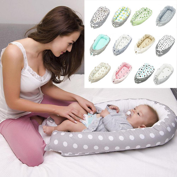 Baby Nest Bed Crib Portable Removable And Washable Crib Travel Bed For Children Infant Kids Cotton Cradle For Newborn Bumper