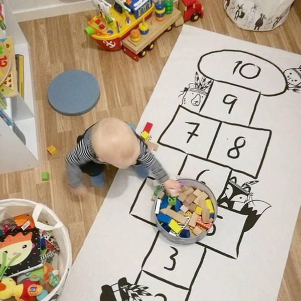 INS Cartoon Kids Baby Rugs Printed Infant Kid Adventure Crawling Game Pad Thickening Cotton Baby Sports Playmats