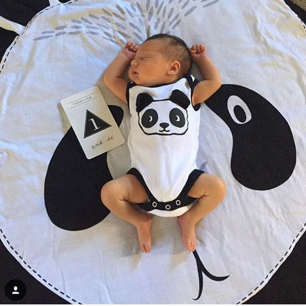 INS New Europe Baby 3D panda pattern cotton lovely for gril boys room playmats Carpet soft mat game quilt cartoon Children's room decoration
