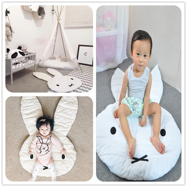 eClouds Cute Cotton Rabbit Baby Crawling Mat Cotton Game Carpet Mat Kids Play Pad Tapestries Mattress Baby Rugs & Playmats