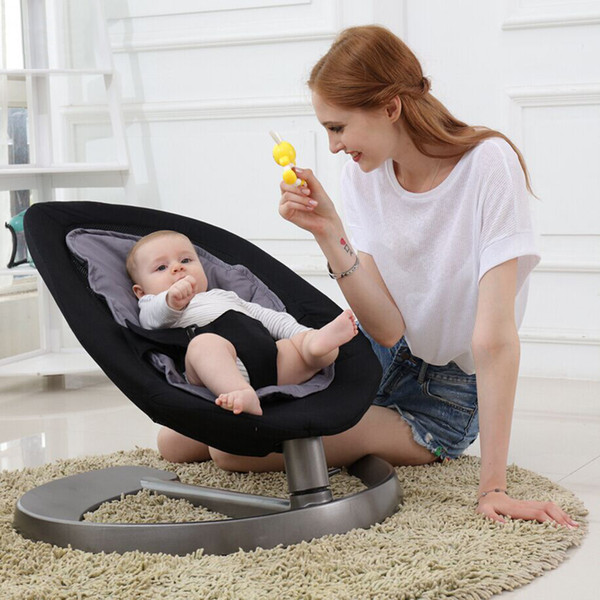 Baby Rocking Chair With Stable Aluminum Alloy Base, Baby Swing Cradle, Automatic Swing Bouncer for Newborns