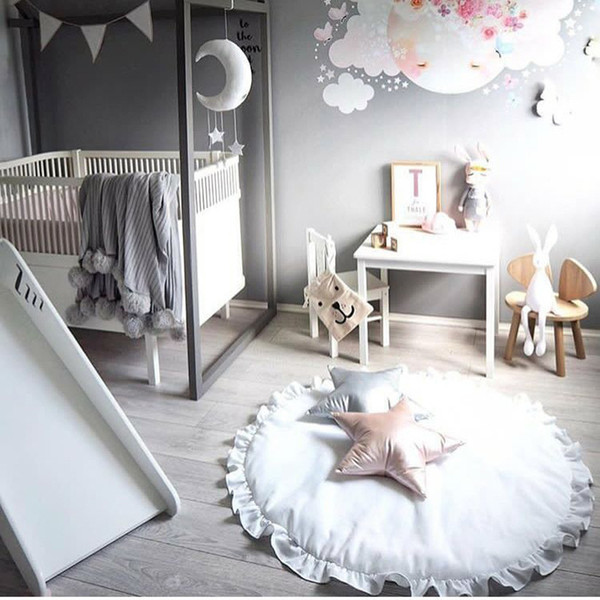 2018 new Creative Children play mat lace blanket crawling mat cart air-conditioning was children's room decoration