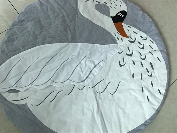 INS Fashion Europe Baby swan pattern rugs lovely for gril boys room playmats Carpet Crawling mat game quilt cartoon nursery furniture