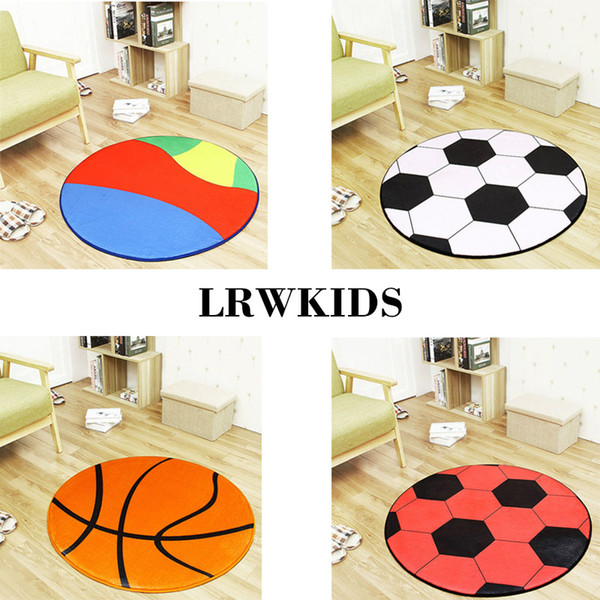 3 Size Cartoon football Baby Play Mat Kids Rug Floor Mat Boy Gir pattern carpet boy children cushion pad thickening round computer rug