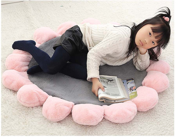 Small Size 60cm Ins creative design flower children blanket floor play mat plush toy crawling mat home decor carpet