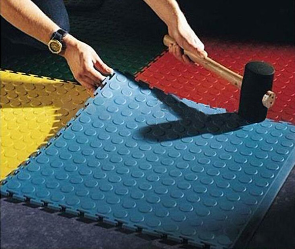 PVC Interlocking Tiles Interlocking Exercise Gym Floor Play Mats Protective Tile Flooring Carpets Wear-resistant Cmpressive Locking Splice
