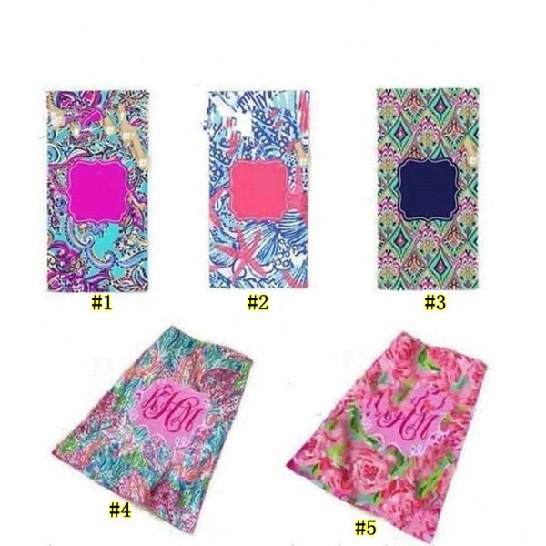 152*73cm Rectangle Lilly Beach Towel Superfine Fiber Digital Printing Bath Towels Comfortable Sports Yoga Mat MMA1653 30pc s