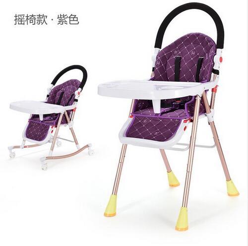 Dining chair Multifunctional Folding Child Seat Chair Eat With Adjustable Rocking Chair Portable Table