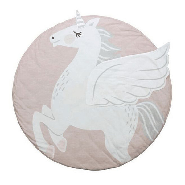 HOT Sale INS baby play mat Geometric unicorn pattern Round carpet Children's toys crawling mats KIDS  Room decorations wholeprice
