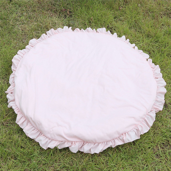 Children Room Area Rugs Baby Play Mat Christmas Gift kids Cotton Cushion Home Decor Carpet with ruffles diameter 100cm