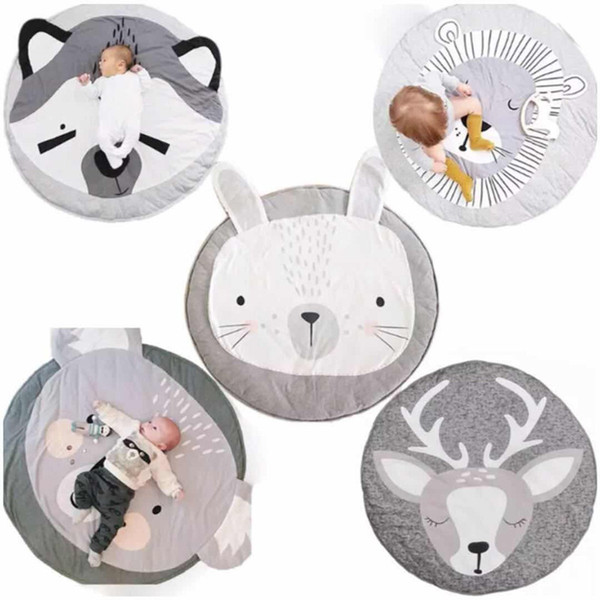 INS Baby Creeping Mats Fox deer Unicorn Rabbit lion swan Play Game Mat Decorative Crawling Blanket Kids Room Floor Carpet 18 styles dc306