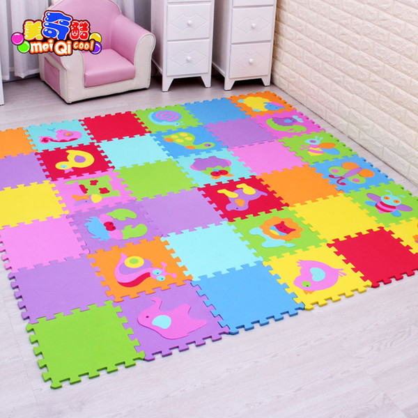 Cartoon Animal Pattern Carpet EVA Foam Floor Puzzles Baby Gym Crawling Mats Factory Price Sale Wholesale 30*30cm 9Or18 pcs/Set