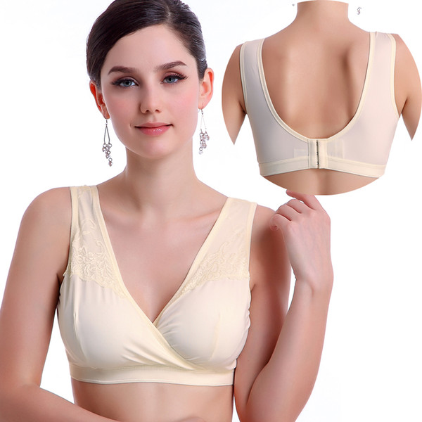 Hot sale lace nursing bra wireless full-freedom pregnant bra nursing sleep bra surplice neckline for easy nursing,lace, soft cup,wholesale