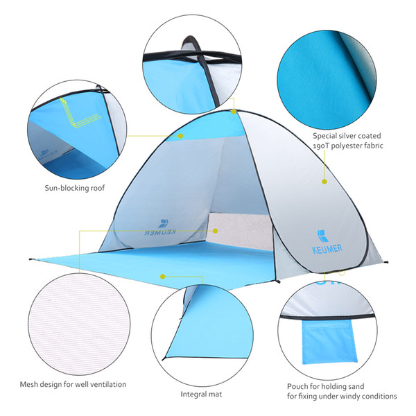 Outdoor Beach Tents Shelters Shade UV Protection Ultralight Tent for Fishing hiking Picnic Park beach playing children gifts B11