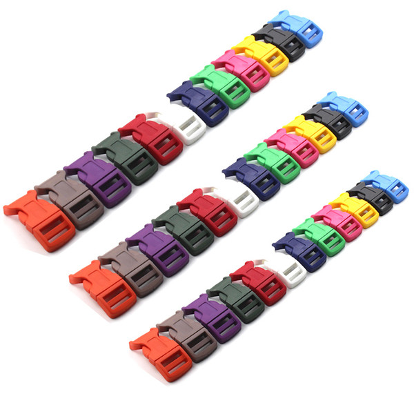 16mm~25mm Color Plastic Contoured Side Release Buckles For Paracord Bracelet Backpacks shoes Bags Cat Dog Collar DIY Accessorie