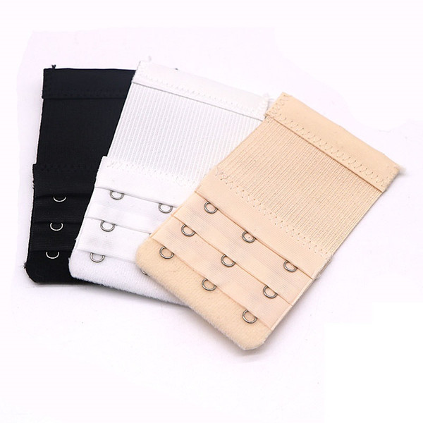 20pcs 3 Rows 3 Hooks Bra Extenders Set Ladies Clasp Strap Women Bra Strap Extender Black White Nude Bra Extension Hooks Buckles