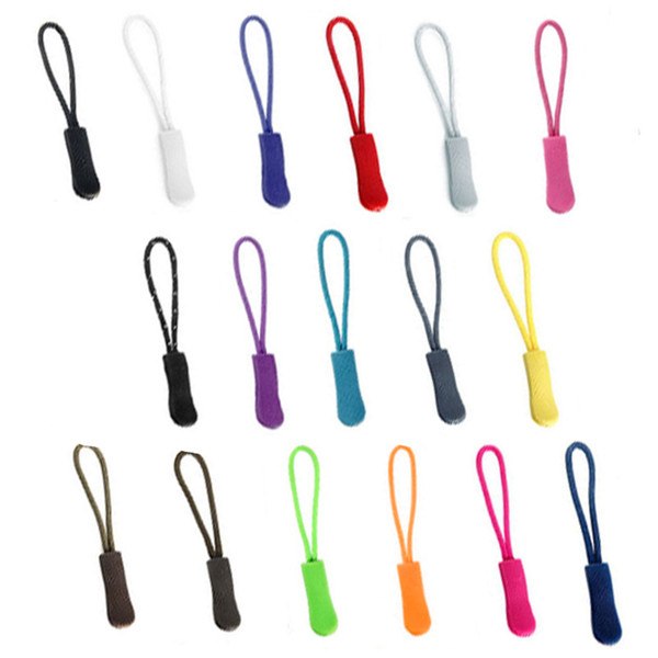 50pcs/pack Mix Color Cord Zipper Pull Strap Lariat Black For DIY Apparel Accessories