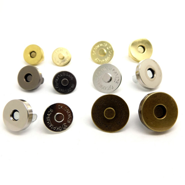 3set 18mm 4 Colors Pick Metal Strong Magnetic snap fasteners Clasps Buttons For Handbag purse wallet Bags Parts Accessories