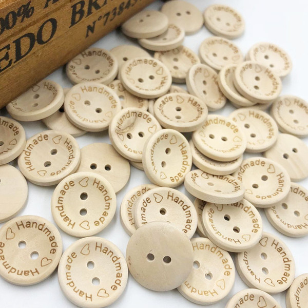 300 pcs 20mm Handmade love Buttons Scrapbooking Sewing Button WB399