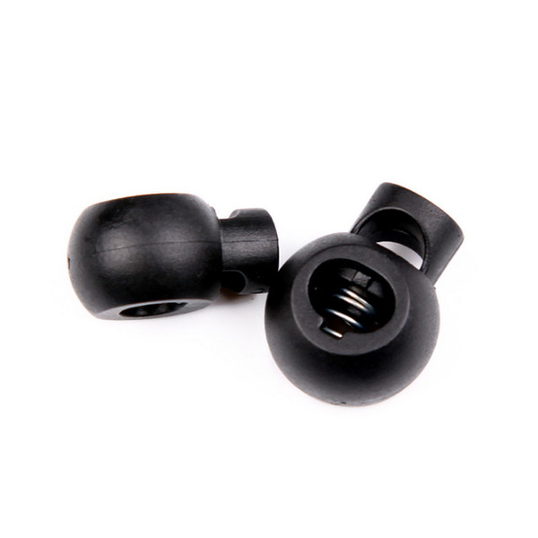 200Pcs/Set Spring Stopper Plastic Round Toggle Non-slip Beautiful Stopper Cord Lock For Cloths Rope Buckle PigNose Buckle