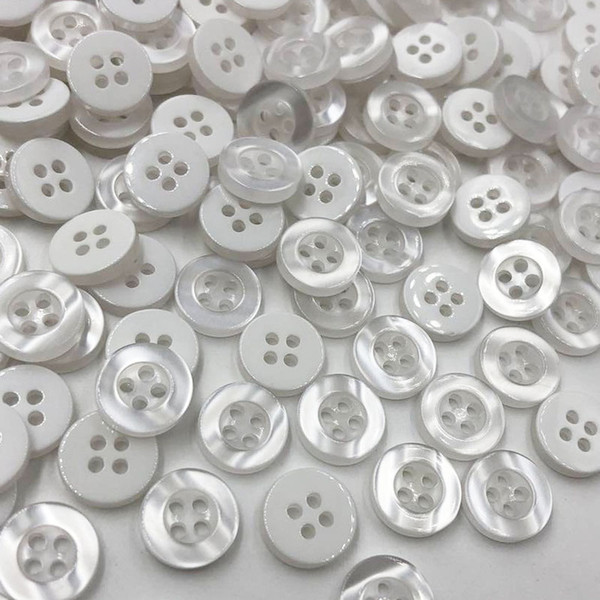 500pcs White color 4holes buttons shirt buttons apparel supplies sewing accessories 11mm PT160