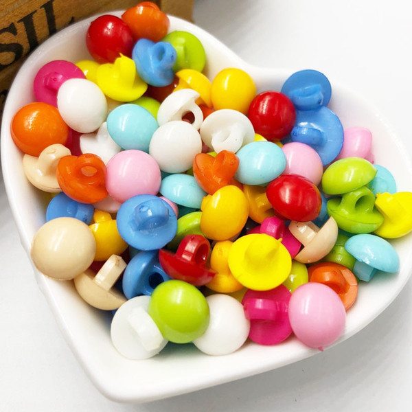 500pcs 10mm Mini Semicircle Plastic Buttons Sewing/Appliques/Baby Crafts Lots PT280
