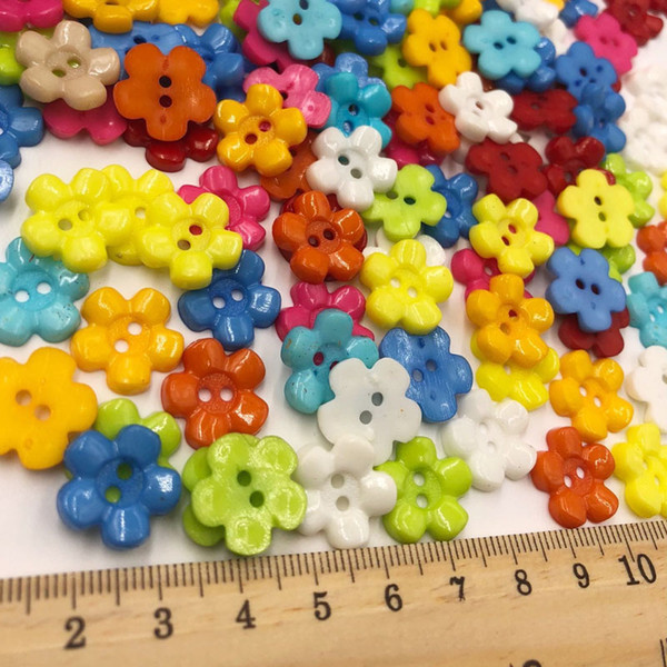 500pcs Mix New Plum 14mm 2holes Plastic Button/Sewing lots PT70