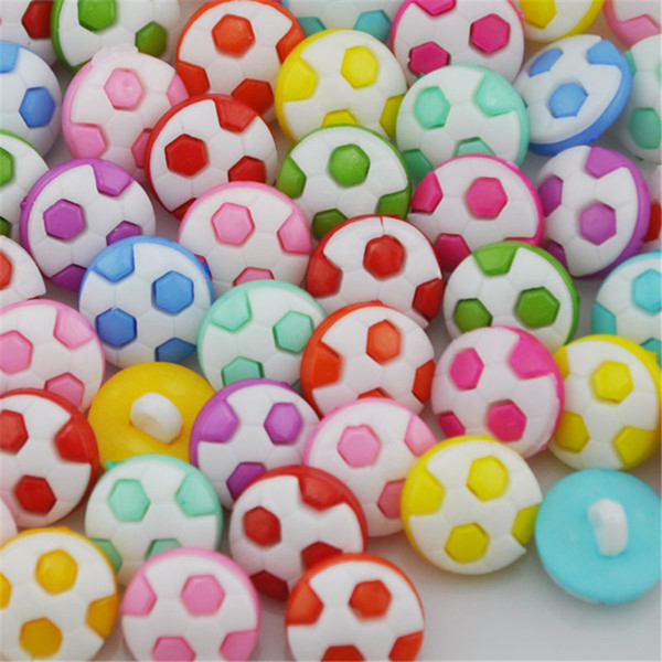500pcs fashion mix colors cute football Baby/Kid's Backholes Sweing buttons PT71