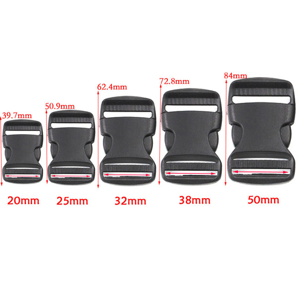 20~50mm Plastic Clasps Side Release Buckles For Paracord Bracelet Backpacks Straps Clothes shoes Bags Buckles DIY Accessory