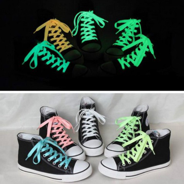 Glow In The Dark Light Kids Luminous Shoelace Stickers Canvas Sport Shoe laces for Women Men Running Fluorescent Gift Toys For Children